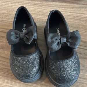 Black Glitter Kids Shoes